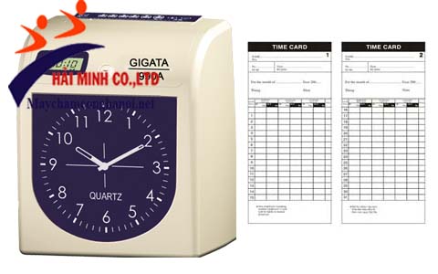 Máy chấm công thẻ giấy Gigata 990A chính hãng