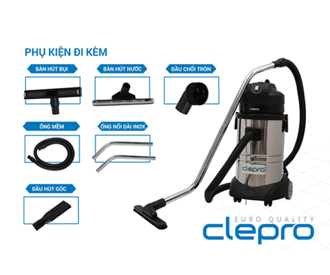 máy hút bụi công nghiệp tốt nhất Clepro cung cấp đầy đủ phụ kiện đi kèm